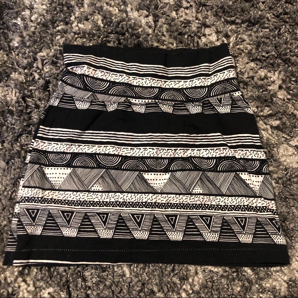 American Apparel Tribal Print Cotton Mini Skirt